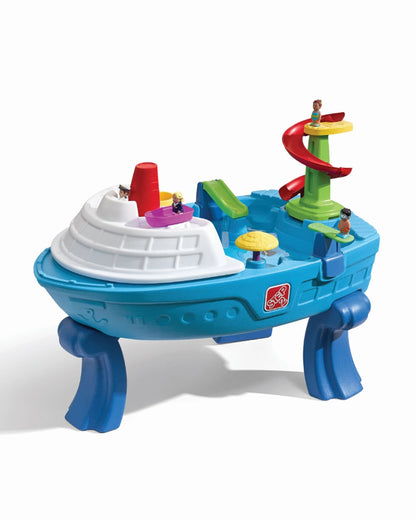 Step2 Fiesta Cruise Sand & Water Activity Centre & Table-Boat Themed Dual Play Zones-Promotes Sensory Play-24M+