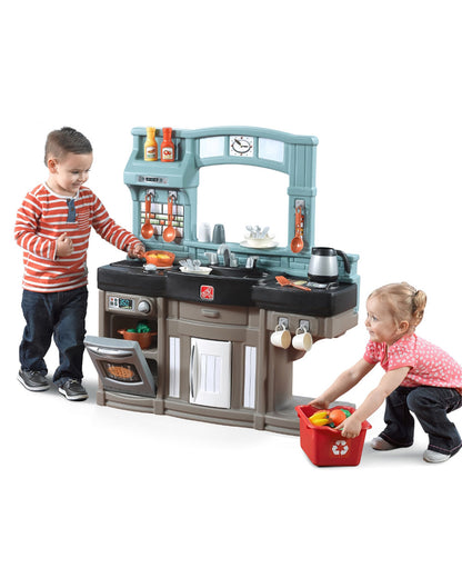 Step2 Best Chefs Kitchen-Pretend & Play Toy-Light‑Up & Sound‑Effect Stove-Includes 25‑Pieces Accessory Set-24M+