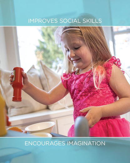 Step2 Best Chefs Kitchen-Pretend & Play Toy-Light‑Up & Sound‑Effect Stove-Includes 25‑Pieces Accessory Set-24M+