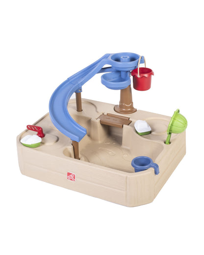 Step2 Naturally Playful Splashway Canal Table-Outdoor Toys-Boat Track Play with Flowing Waterways-Enhances Motor Skills-12M+