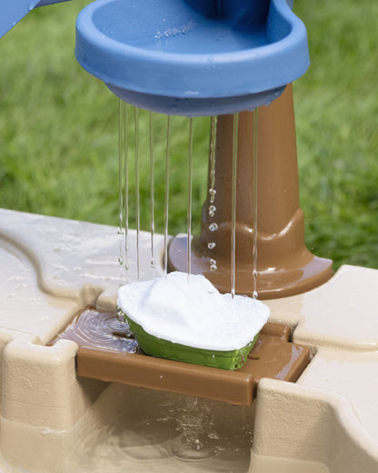 Step2 Naturally Playful Splashway Canal Table-Outdoor Toys-Boat Track Play with Flowing Waterways-Enhances Motor Skills-12M+