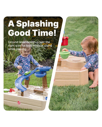 Step2 Naturally Playful Splashway Canal Table-Outdoor Toys-Boat Track Play with Flowing Waterways-Enhances Motor Skills-12M+