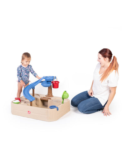 Step2 Naturally Playful Splashway Canal Table-Outdoor Toys-Boat Track Play with Flowing Waterways-Enhances Motor Skills-12M+