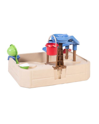 Step2 Naturally Playful Splashway Canal Table-Outdoor Toys-Boat Track Play with Flowing Waterways-Enhances Motor Skills-12M+