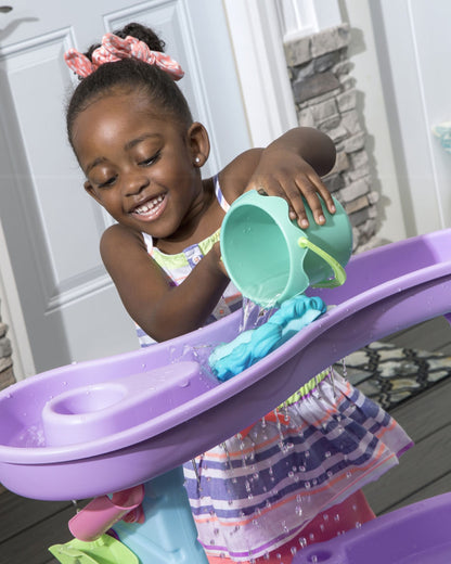 Step2 Rain Showers & Unicorns Water Table-Outdoor Toy-Magical Rainfall with Unicorn Figurines-Encourages Sensory & Imaginative Play-18M+