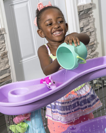 Step2 Rain Showers & Unicorns Water Table-Outdoor Toy-Magical Rainfall with Unicorn Figurines-Encourages Sensory & Imaginative Play-18M+