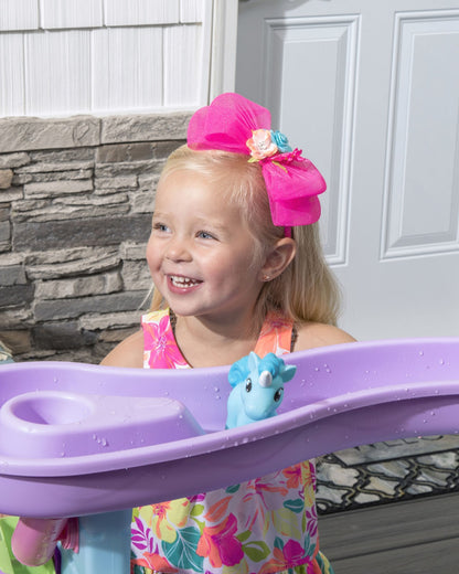 Step2 Rain Showers & Unicorns Water Table-Outdoor Toy-Magical Rainfall with Unicorn Figurines-Encourages Sensory & Imaginative Play-18M+