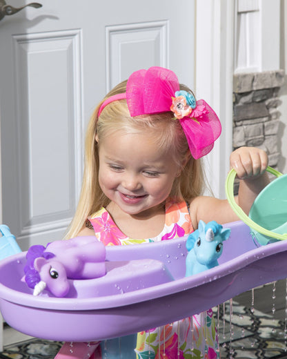 Step2 Rain Showers & Unicorns Water Table-Outdoor Toy-Magical Rainfall with Unicorn Figurines-Encourages Sensory & Imaginative Play-18M+