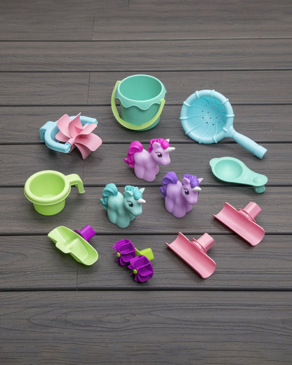 Step2 Rain Showers & Unicorns Water Table-Outdoor Toy-Magical Rainfall with Unicorn Figurines-Encourages Sensory & Imaginative Play-18M+
