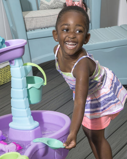 Step2 Rain Showers & Unicorns Water Table-Outdoor Toy-Magical Rainfall with Unicorn Figurines-Encourages Sensory & Imaginative Play-18M+