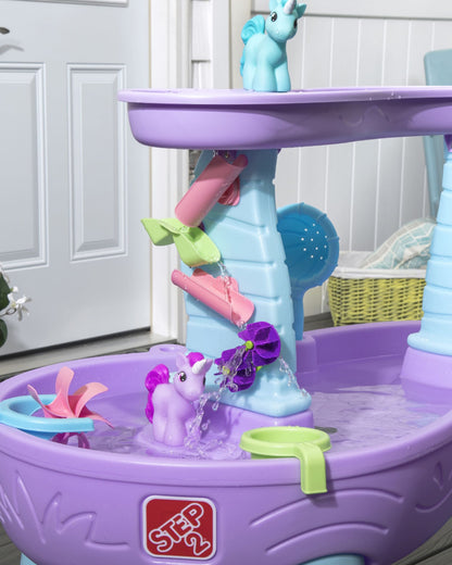 Step2 Rain Showers & Unicorns Water Table-Outdoor Toy-Magical Rainfall with Unicorn Figurines-Encourages Sensory & Imaginative Play-18M+