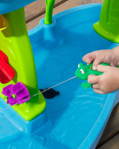 Step2 Rain Showers Splash Pond Table-Outdoor Toys-Magical Rainfall with Spinning Maze-Encourages Sensory Play-18M+