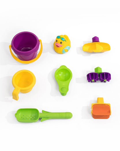 Step2 Summer Showers Splash Tower Water Table-Outdoor Toy-Water Pour Tower-Includes 8 Piece Accessory Set-18M+