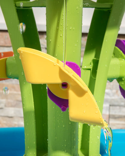 Step2 Summer Showers Splash Tower Water Table-Outdoor Toy-Water Pour Tower-Includes 8 Piece Accessory Set-18M+