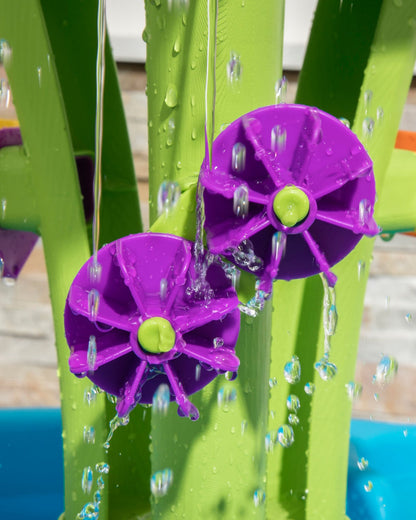 Step2 Summer Showers Splash Tower Water Table-Outdoor Toy-Water Pour Tower-Includes 8 Piece Accessory Set-18M+