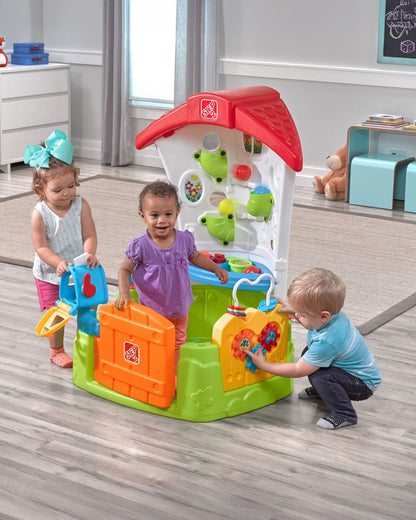 Step2 Toddler Corner Playhouse Activity Centre-Ball Maze Wall Play & Interactive Dutch Door Mailbox-12M+