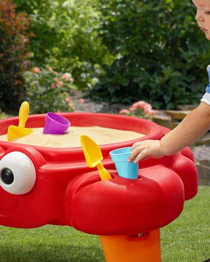 Step2 Crabbie Sand Table-Outdoor Toys-Includes 4 Piece Accessory Set-Encourages Tactile Exploration-18M+