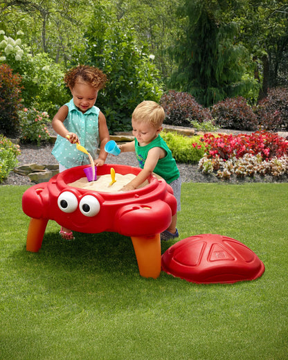Step2 Crabbie Sand Table-Outdoor Toys-Includes 4 Piece Accessory Set-Encourages Tactile Exploration-18M+