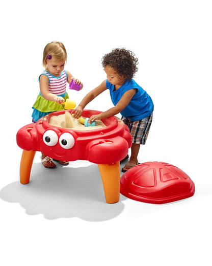 Step2 Crabbie Sand Table-Outdoor Toys-Includes 4 Piece Accessory Set-Encourages Tactile Exploration-18M+