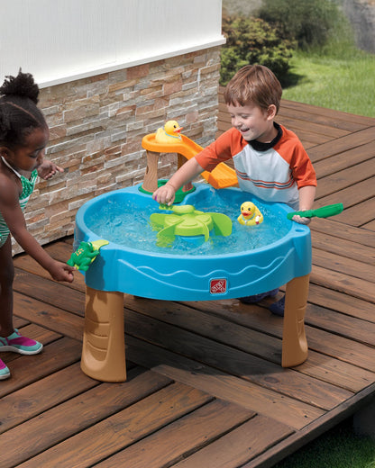 Step2 Duck Pond Water Table With Spinners & Launch Pad-Outdoor Toy-Promotes Sensory Play-Water & Splash Toy-18M+