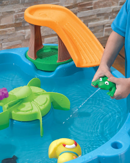 Step2 Duck Pond Water Table With Spinners & Launch Pad-Outdoor Toy-Promotes Sensory Play-Water & Splash Toy-18M+