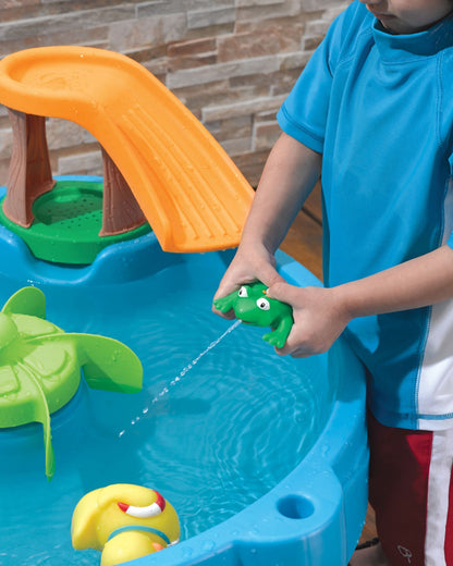 Step2 Duck Pond Water Table With Spinners & Launch Pad-Outdoor Toy-Promotes Sensory Play-Water & Splash Toy-18M+