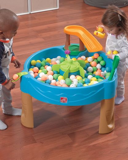 Step2 Duck Pond Water Table With Spinners & Launch Pad-Outdoor Toy-Promotes Sensory Play-Water & Splash Toy-18M+