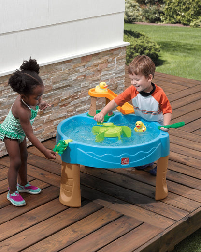 Step2 Duck Pond Water Table With Spinners & Launch Pad-Outdoor Toy-Promotes Sensory Play-Water & Splash Toy-18M+