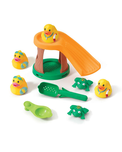 Step2 Duck Pond Water Table With Spinners & Launch Pad-Outdoor Toy-Promotes Sensory Play-Water & Splash Toy-18M+