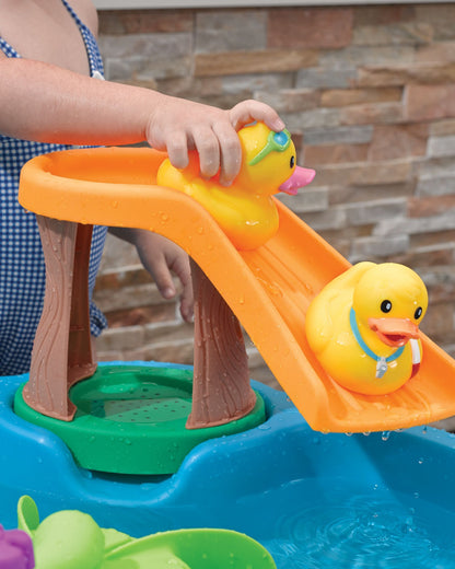 Step2 Duck Pond Water Table With Spinners & Launch Pad-Outdoor Toy-Promotes Sensory Play-Water & Splash Toy-18M+