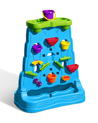 Step2 Waterfall Discovery Wall-Outdoor Toy-Scoop & Pour Water Maze-Double‑Sided Water Wall Design for Creative Play-18M+