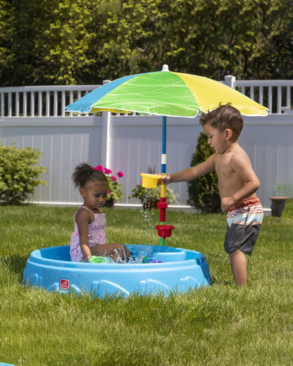 Step2 Play & Shade Pool-Outdoor Toy-Two Molded Seats with Textured Non‑Slip Bottom-Perfect For Outdoor Splashing-24M+