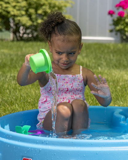 Step2 Play & Shade Pool-Outdoor Toy-Two Molded Seats with Textured Non‑Slip Bottom-Perfect For Outdoor Splashing-24M+