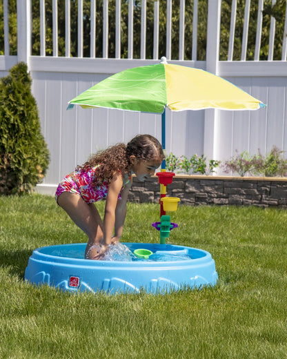 Step2 Play & Shade Pool-Outdoor Toy-Two Molded Seats with Textured Non‑Slip Bottom-Perfect For Outdoor Splashing-24M+
