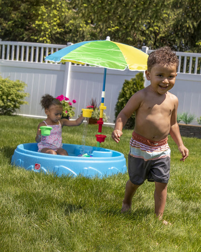 Step2 Play & Shade Pool-Outdoor Toy-Two Molded Seats with Textured Non‑Slip Bottom-Perfect For Outdoor Splashing-24M+
