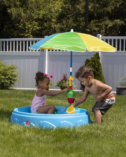 Step2 Play & Shade Pool-Outdoor Toy-Two Molded Seats with Textured Non‑Slip Bottom-Perfect For Outdoor Splashing-24M+