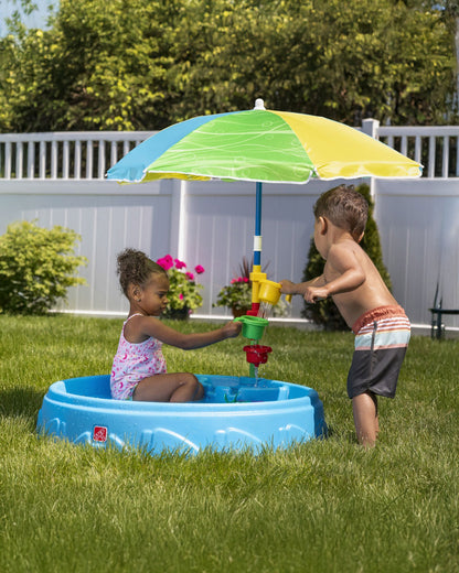 Step2 Play & Shade Pool-Outdoor Toy-Two Molded Seats with Textured Non‑Slip Bottom-Perfect For Outdoor Splashing-24M+