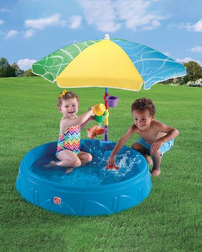 Step2 Play & Shade Pool-Outdoor Toy-Two Molded Seats with Textured Non‑Slip Bottom-Perfect For Outdoor Splashing-24M+