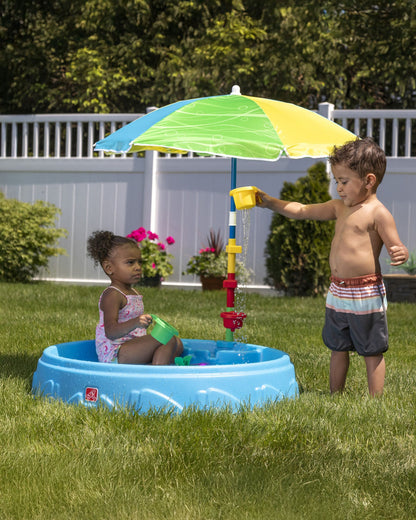 Step2 Play & Shade Pool-Outdoor Toy-Two Molded Seats with Textured Non‑Slip Bottom-Perfect For Outdoor Splashing-24M+