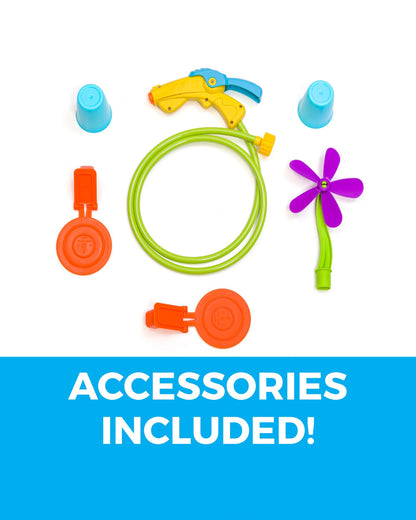 Step2 Waterpark Arcade-Outdoor Toy-Hose Connected Water Blaster With Multi Target Splash Wall & Spill Bucket-36M+