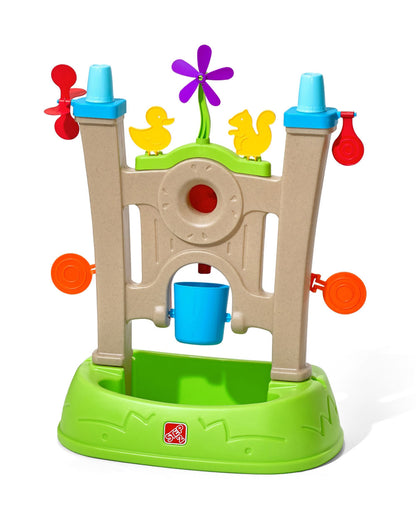 Step2 Waterpark Arcade-Outdoor Toy-Hose Connected Water Blaster With Multi Target Splash Wall & Spill Bucket-36M+