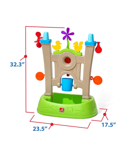 Step2 Waterpark Arcade-Outdoor Toy-Hose Connected Water Blaster With Multi Target Splash Wall & Spill Bucket-36M+