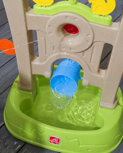 Step2 Waterpark Arcade-Outdoor Toy-Hose Connected Water Blaster With Multi Target Splash Wall & Spill Bucket-36M+