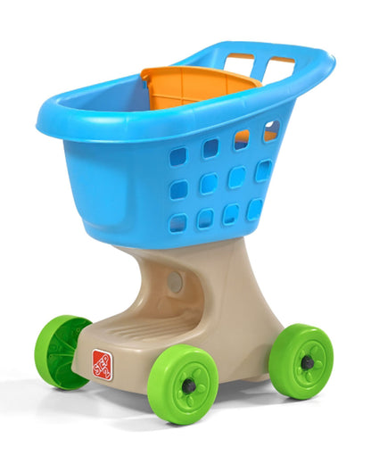 Step2 Little Helper's Shopping Cart-Pretend & Play Toy-Built-in Doll Seat & Under‑Basket Storage-24M+