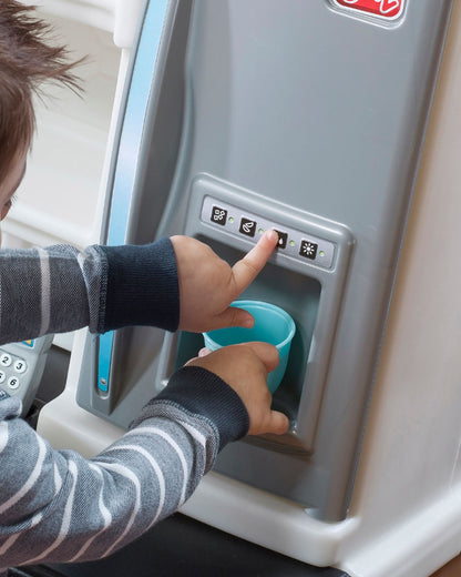 Step2 Lifestyle Custom Kitchen-Pretend & Play Toy-Electronic Stove & Microwave Sounds With Refrigerator & Sink-Includes 20‑Piece Accessory Set-24M+