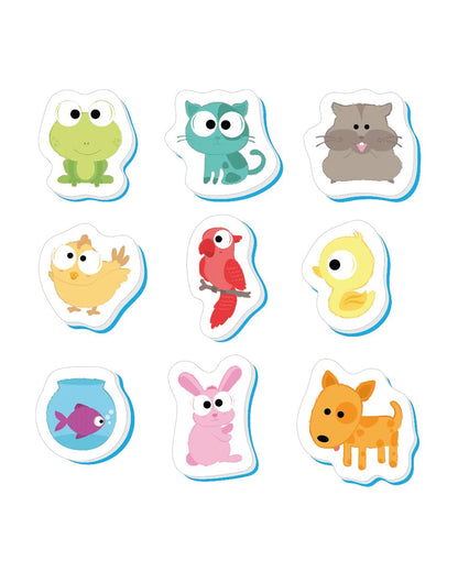 Sunta Pet Animals Bath Toy-9 Floating Animals Pieces-Sticks On Wet Tiles-10M+