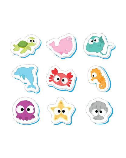 Sunta Sea Animals Bath Toy-9 Floating Animals Pieces-Sticks On Wet Tiles-10M+