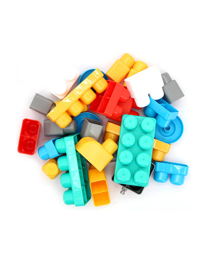 Sunta Tiger Building Blocks-30 Colorful Pieces In Portable Trolley Container-Promotes Creativity & Motor Skills-18M+