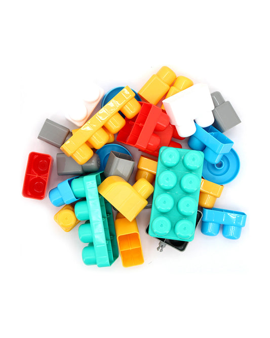 Sunta Cow Building Blocks-30 Colorful Pieces In Portable Trolley Container-Promotes Creativity & Motor Skills-18M+