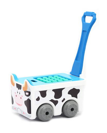 Sunta Cow Building Blocks-30 Colorful Pieces In Portable Trolley Container-Promotes Creativity & Motor Skills-18M+